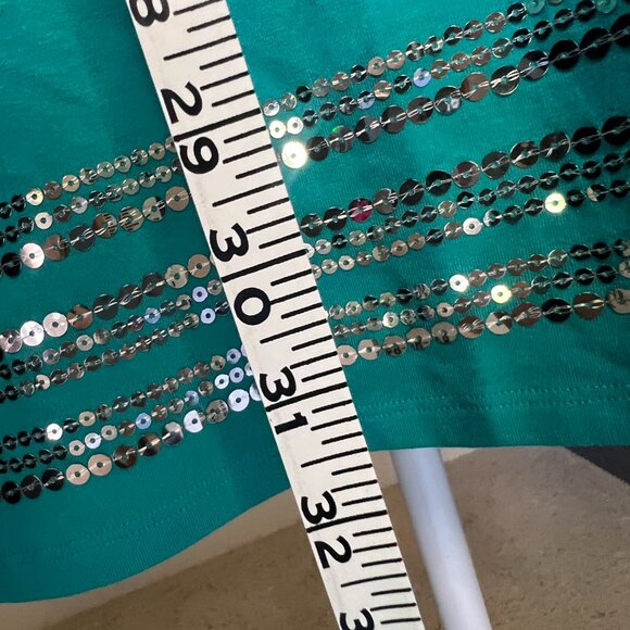VS Bra Tops Teal Sequin Halter Mini Dress – Size S - Picture 5 of 8